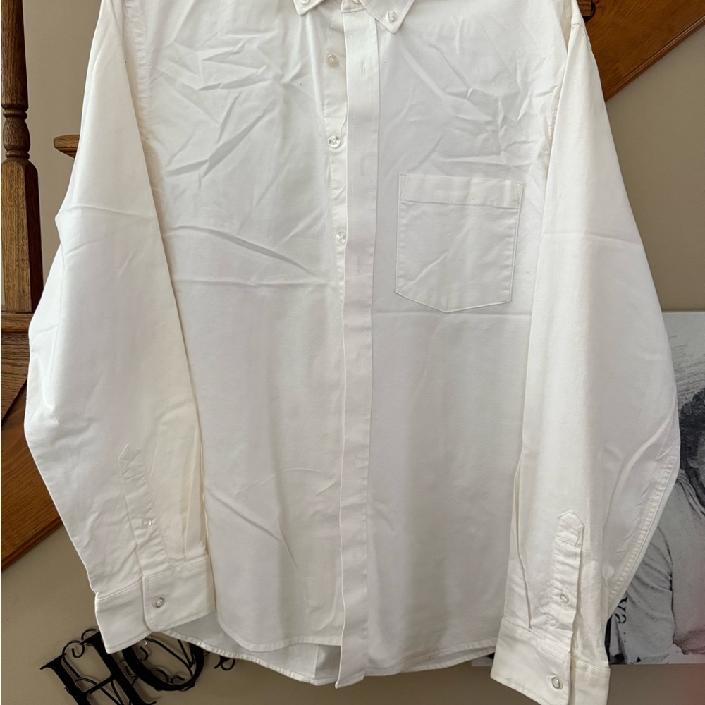 Old Navy White Casual Button Down Shirt